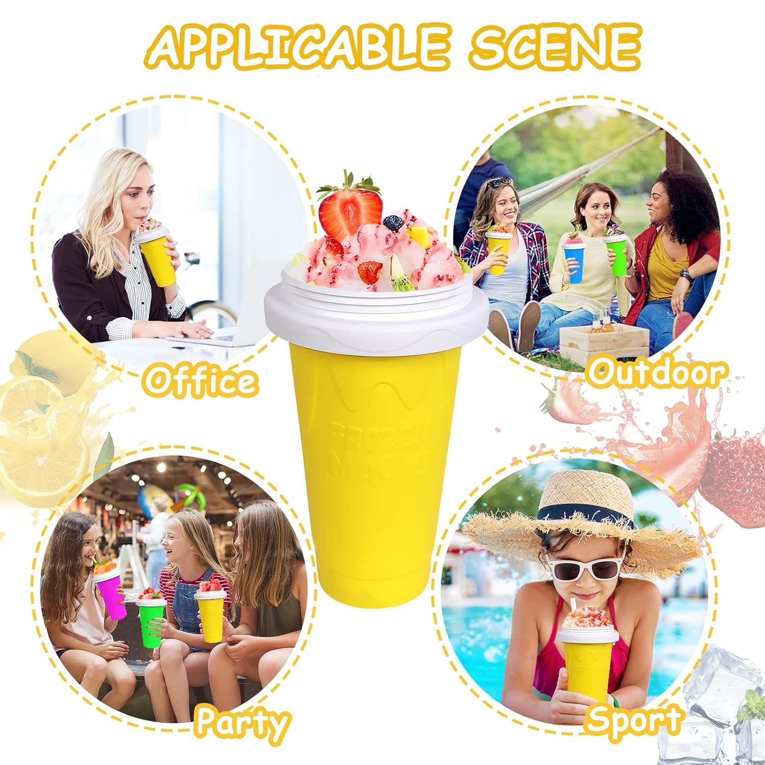 Smoothies Maker Cup Magic Quick Frozen Smoothies Cup Cooling Cup Double Layer Squeeze Cup Slushy Maker (1 Pc) Smoothies Maker Cup Magic Quick Frozen Smoothies Cup Cooling Cup Double Layer Squeeze Cup Slushy Maker (1 Pc)